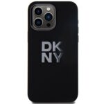 DKNY DKHCP15XSMCBSK iPhone 15 Pro Max 6.7" black hardcase Liquid Silicone Metal Logo - imagine 3