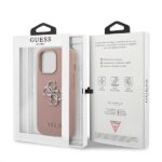 Guess GUHCP13LSA4GSPI iPhone 13 Pro / 13 6,1" pink hardcase Saffiano 4G Metal Logo - imagine 8
