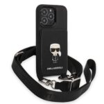 Karl Lagerfeld KLHCP13XSAIPCK iPhone 13 Pro Max 6,7" hardcase black Saffiano Metal Ikonik - imagine 4