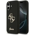 Guess Silicone Big 4G Script case for iPhone 17 black