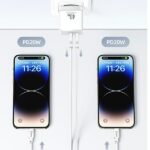 USAMS wall charger 2xUSB-C T54 GaN 40W (only head) PD Fast Charging white CC172TC02 (US-CC172) - imagine 5
