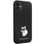 Karl Lagerfeld KLHCN61SMHCNPK iPhone 11/ Xr 6.1" black hardcase Silicone C Metal Pin - imagine 4