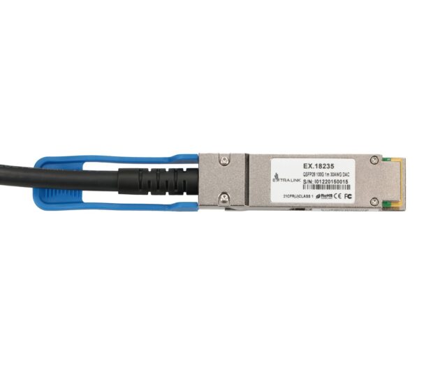 Extralink QSFP28 DAC | QSFP28 DAC Cable | 100G, 1m, 30AWG Passive - imagine 2