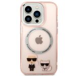Karl Lagerfeld KLHMP14LHKCP iPhone 14 Pro 6,1" hardcase pink Karl & Choupette Aluminium Magsaf - imagine 3