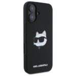 Karl Lagerfeld KLHMP16SSCHPPLK iPhone 16 6.1" black hardcase Silicone Choupette Head Print Mag - imagine 4