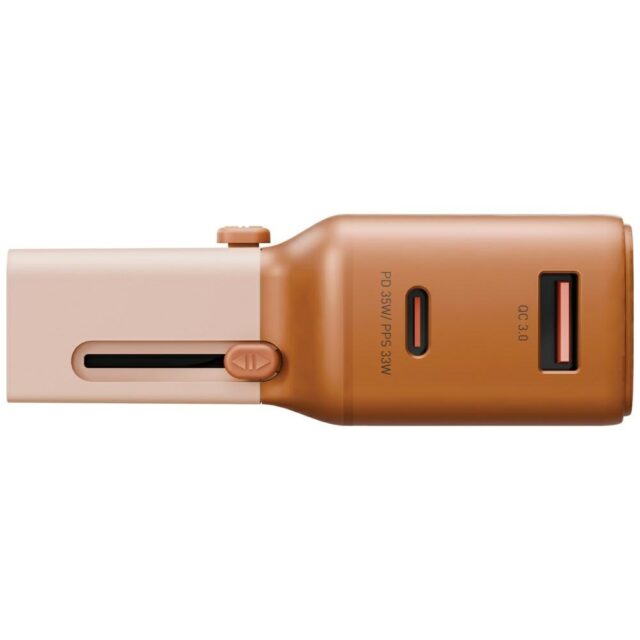 Wall charger Energea TravelGo Adapter 35 USB-A/USB-C 35W orange - imagine 3