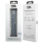 Karl Lagerfeld Pasek KLAWLOKHG Apple Watch 42/44/45mm silver strap Saffiano Karl Heads - imagine 2