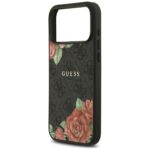 Case Guess 4G Flowers Print MagSafe for iPhone 17 Pro black - imagine 6