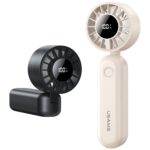 Hand fan USAMS Mini ZB352 1200mAh folding black - imagine 2