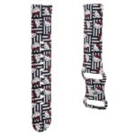 Hello Kitty Universal Strap HKUWLSDIESK Silicone Heads & Stripes black strap 22mm - imagine 3