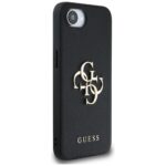 Case Guess Grained Big 4G Logo Small Classic Logo for iPhone 16e black - imagine 4