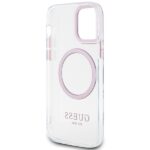 Guess GUHMP12MHTRMP iPhone 12/12 Pro 6.1" pink hard case Metal Outline Magsafe - imagine 7