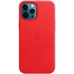 Case Apple MHKJ3ZE/A iPhone 12 Pro Max 6,7" red Leather Case MageSafe