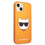 Karl Lagerfeld KLHCP13MCHTRO iPhone 13 / 14 / 15 6,1" orange hardcase Glitter Choupette Fluo - imagine 4
