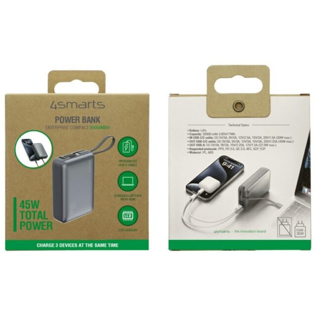 Power bank 4smarts Enterprise Compact 20000mAh 45W gray - imagine 4