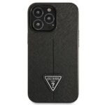 Guess GUHCP13LPSATLK iPhone 13 Pro/ 13 6,1" black hardcase SaffianoTriangle Logo - imagine 3