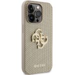 Guess GUHCP15LPSP4LGD iPhone 15 Pro 6.1" gold hardcase Perforated 4G Glitter - imagine 4