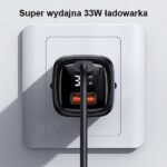 USAMS Wall Charger 1xUSB-C + 1xUSB T46 33W (only head) PD3.0 + QC3.0 Fast Charging black CC152TC01 - imagine 7