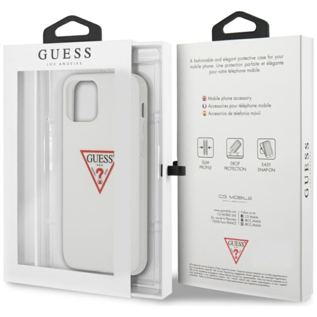 Guess GUHCP12LPCUCTLWH iPhone 12 Pro Max 6,7"  white hardcase Triangle Collection - imagine 8