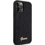 Guess GUHCP12MPMSDGSK iPhone 12/12 Pro 6.1" black hardcase Disco Metal Script - imagine 4