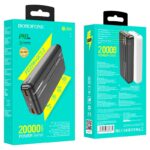 Borofone BJ9A Uranus 20000mAh Black | Powerbank | Power bank, 2x USB, 1x USB-C, PD QC 3.0 22,5W - imagine 4
