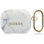 Guess GUACAPTPUMAWH AirPods Pro cover white Marble Collection