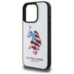 US Polo USHCP15XPUSH iPhone 15 Pro Max 6,7" white Leather Big DH American Flag - imagine 3