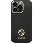 Guess GUHCP13LM4DGPK iPhone 13 Pro / 13 6.1" black hardcase Silicone Logo Strass 4G - imagine 3