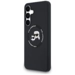 Case Karl Lagerfeld Silicone Karl&Choupette Heads MagSafe for Samsung Galaxy S25 FE black - imagine 2