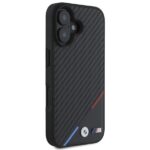 BMW BMHMP16S23PUDTK iPhone 16 6.1" black hardcase M Carbon Tricolor Line MagSafe - imagine 4
