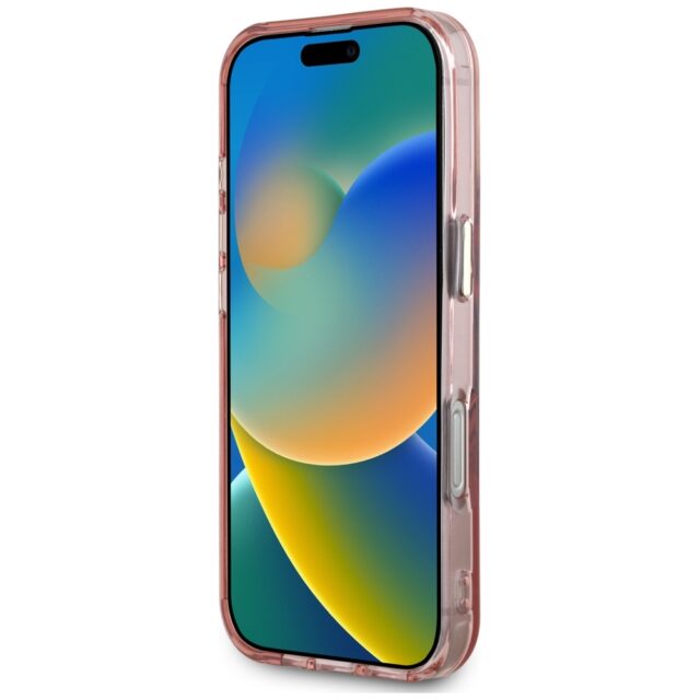 Case Guess IML Metal Mountain Logo MagSafe for iPhone 16 Pro Max pink - imagine 5