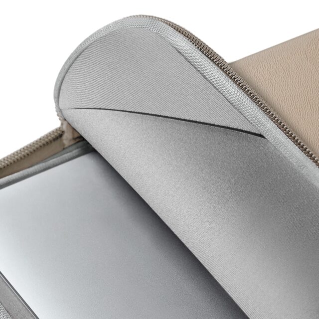 UNIQ bag Cyprus laptop Sleeve 14" nude brown water-resistant neoprene - imagine 4