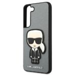 Karl Lagerfeld KLHCS22SOKPG S901 S22 silver hardcase Saffiano Ikonik Karl`s Patch - imagine 6