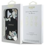Case Guess Grained Printed Flower Pattern MagSafe for iPhone 16 black - imagine 8