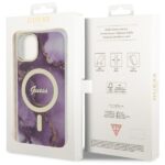 Guess GUHMP14SHTMRSU iPhone 14 / 15 / 13 6.1" purple hardcase Golden Marble MagSafe - imagine 8