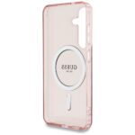 Case Guess Glitter Circle Classic Logo MagSafe for Samsung Galaxy S25 pink - imagine 7