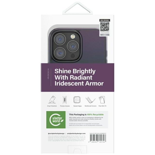 Case UNIQ Iridescia for iPhone 16 Pro Max Magclick Charging midnight - imagine 5
