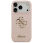 Guess Silicone Big 4G Script Case for iPhone 17 Pro Pink - imagine 3