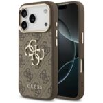 Case Guess 4G Big 4G Classic Logo for iPhone 17 Pro brown gold