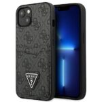 Guess GUHCP13MP4TPK iPhone 13 / 14 / 15 6.1" black hardcase 4G Triangle Logo Cardslot