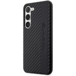 AMG AMHCS23MBLSCA S23+ S916 black hardcase with Carbon Stripe & Embossed design - imagine 2