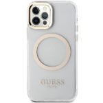 Guess GUHMP12MHTRMD iPhone 12/12 Pro 6.1" gold hardcase Metal Outline Magsafe - imagine 3