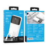 Borofone BJ22A 20000mAh White | Powerbank | Power bank, 1x USB, 1x USB-C, PD QC 3.0 22,5W - imagine 4