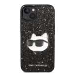 Karl Lagerfeld KLHCP14SG2CPK iPhone 14/ 15 / 13 6,1" black hardcase Glitter Choupette Patch - imagine 3