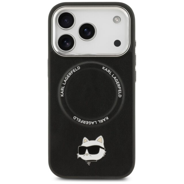 Karl Lagerfeld Choupette Pin MagSafe Case for iPhone 17 Pro Max Black - imagine 3