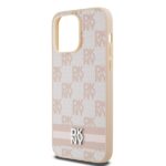 DKNY DKHCP14XPCPTSSP iPhone 14 Pro Max 6.7 inch pink hardcase Leather Checkered Mono Pattern & Print - imagine 6