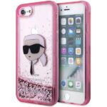 Karl Lagerfeld KLHCI8LNKHCP iPhone 7/8/SE 2020 / SE 2022 pink hardcase Glitter Karl Head
