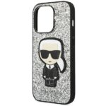 Karl Lagerfeld KLHCP14XGFKPG iPhone 14 Pro Max 6,7" hardcase silver Glitter Flakes Ikonik - imagine 6