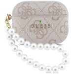 Case Guess 4G Pearl Strap for AirPods Pro 3 pink