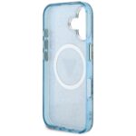 Case Guess IML Metal Glitter 4G Circle Triangle MagSafe for iPhone 16 blue - imagine 7